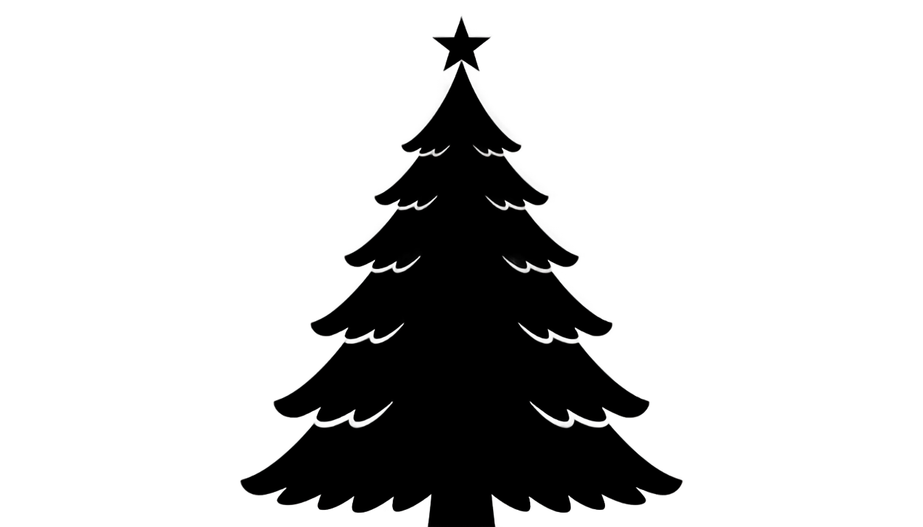 christmas tree silhouette png PNG transparent background