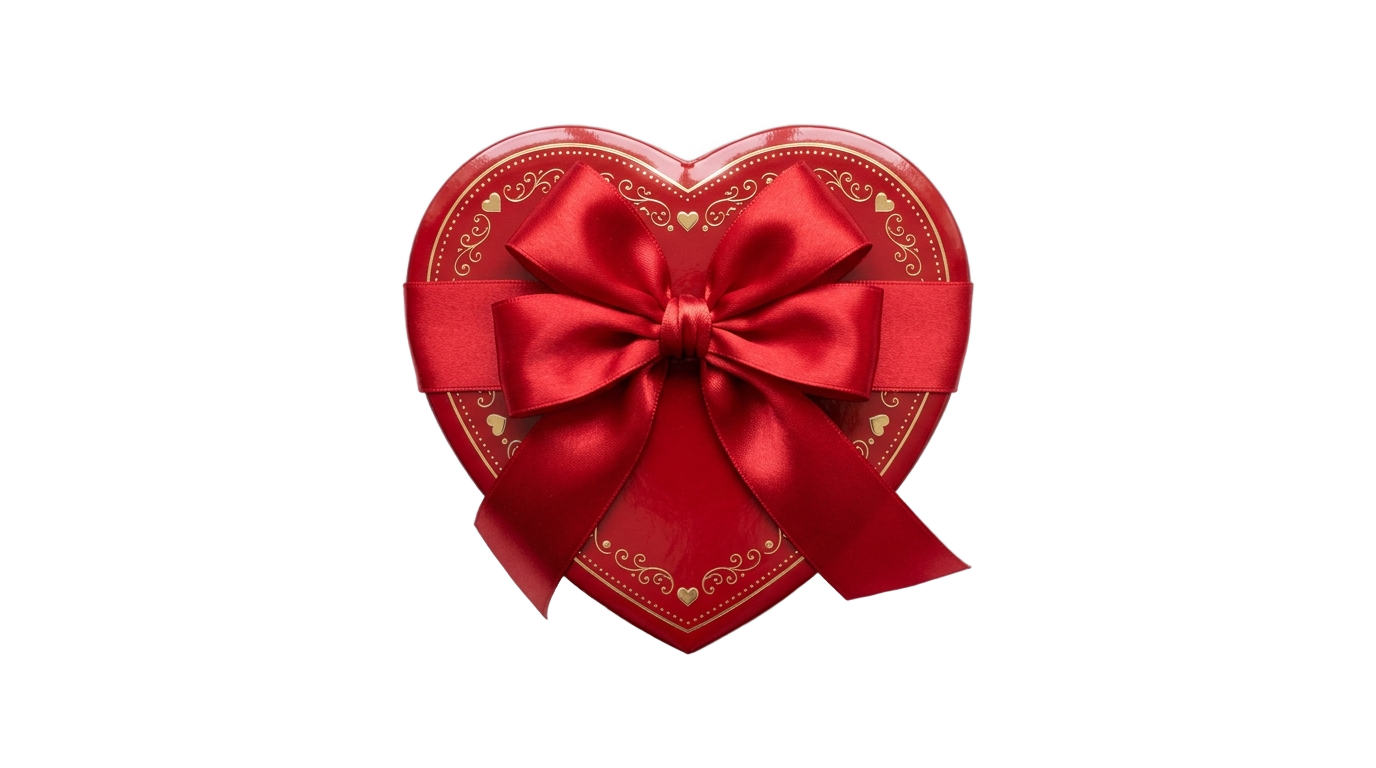 valentine gift box png PNG transparent background