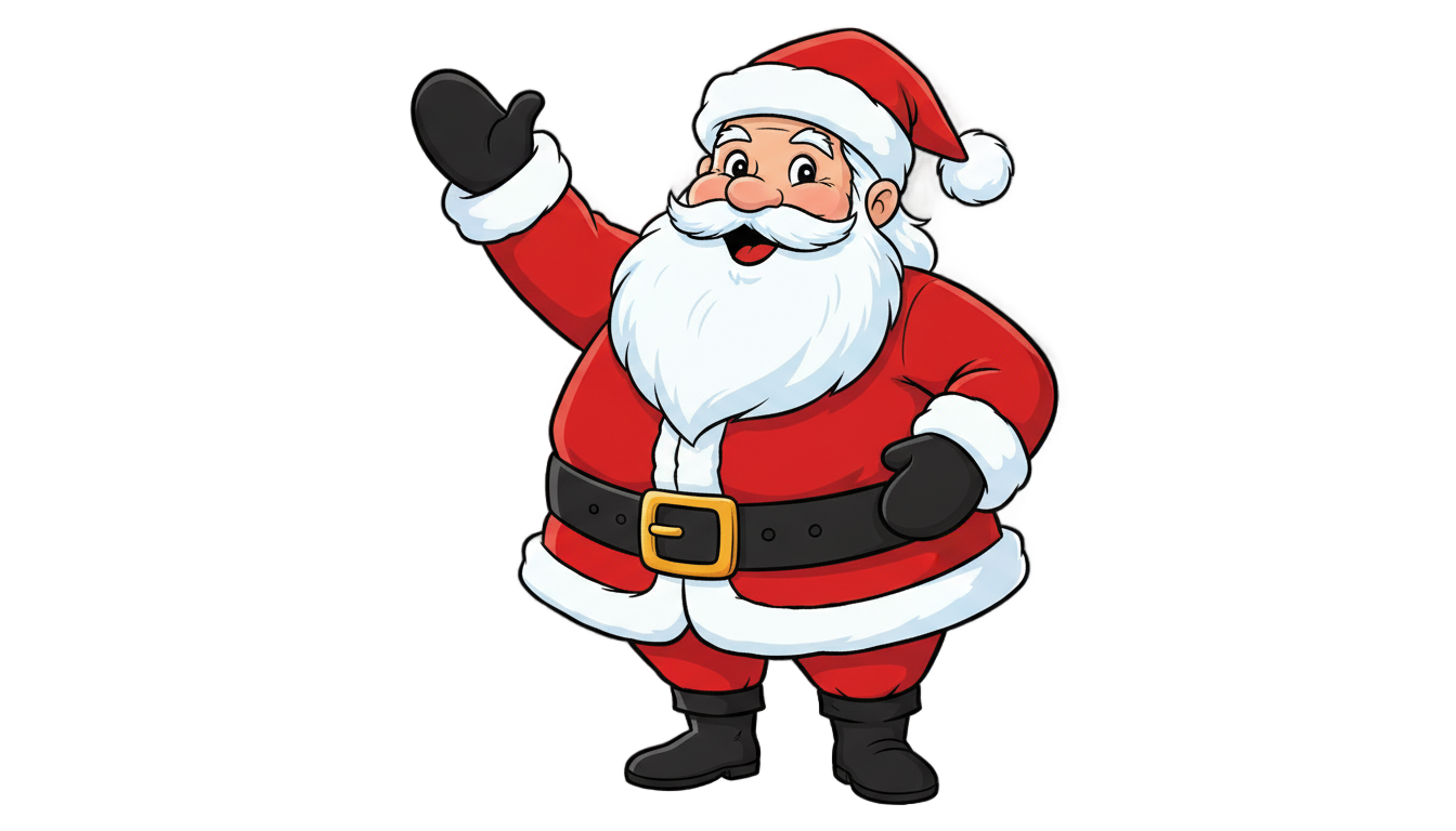 santa cartoon png PNG transparent background