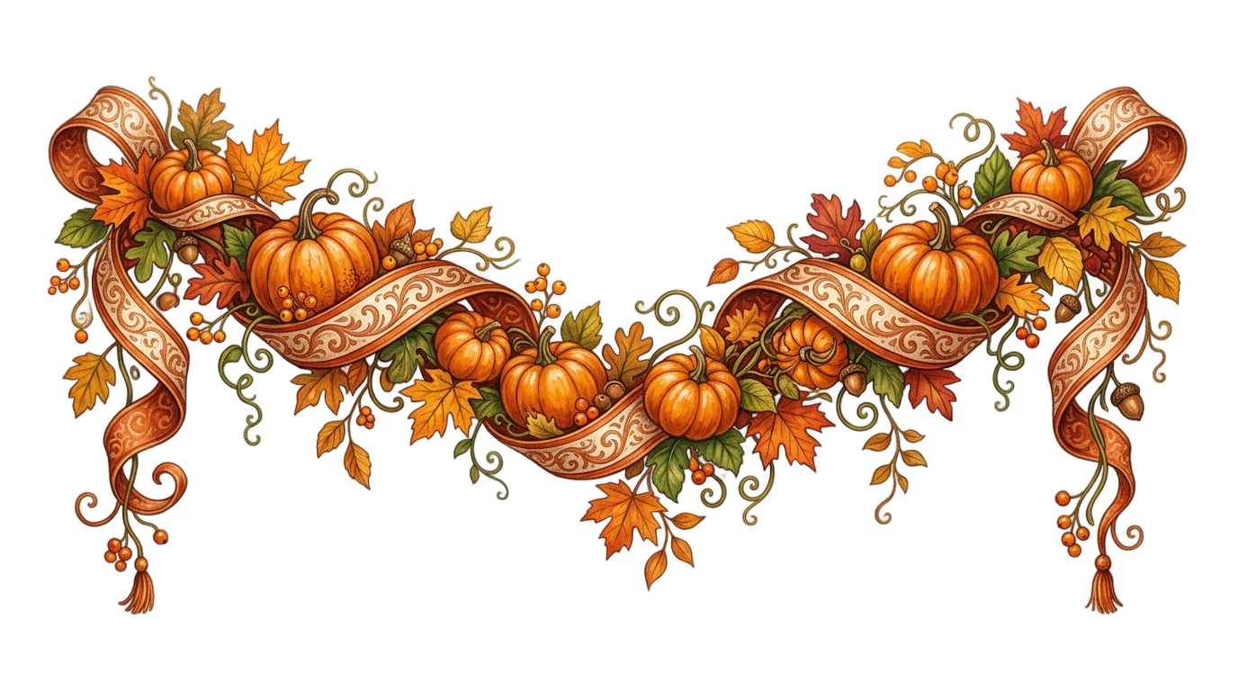 pumpkin banner png PNG transparent background