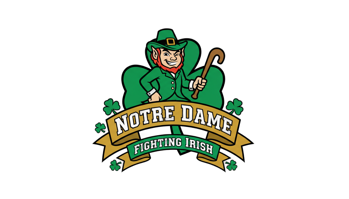 notre dame shamrock logo png PNG transparent background