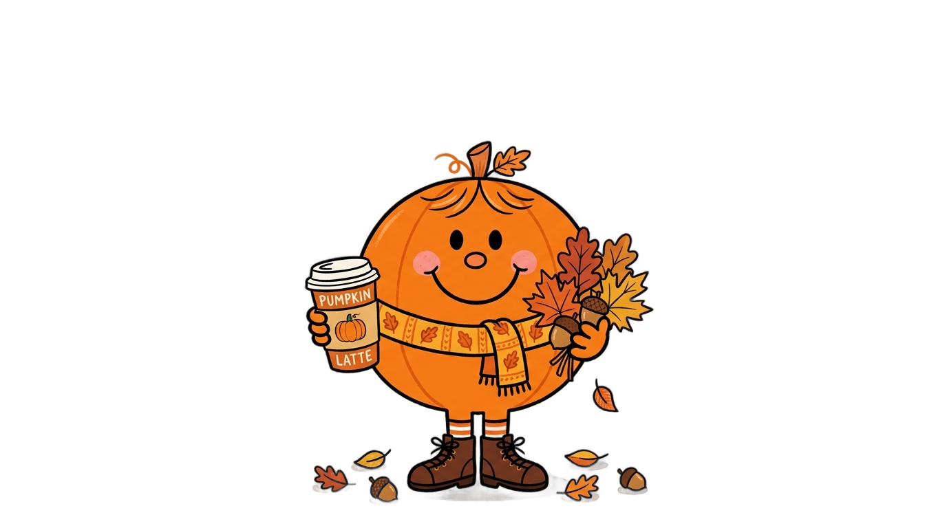 little miss pumpkin spice png PNG transparent background