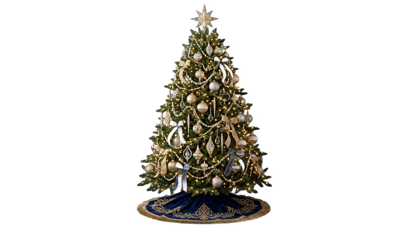 luxury christmas tree png PNG transparent background