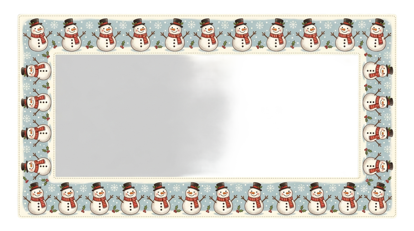 snowman border png PNG transparent background