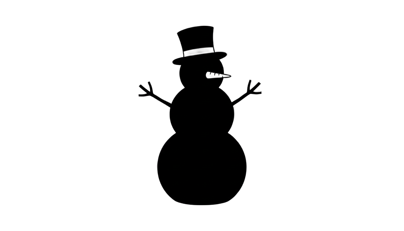 snowman silhouette png PNG transparent background