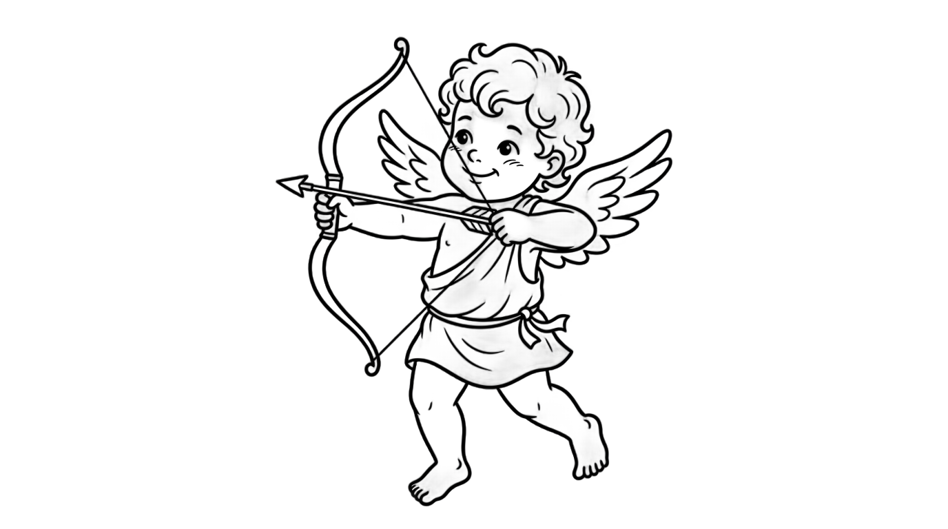 cupid outline png PNG transparent background