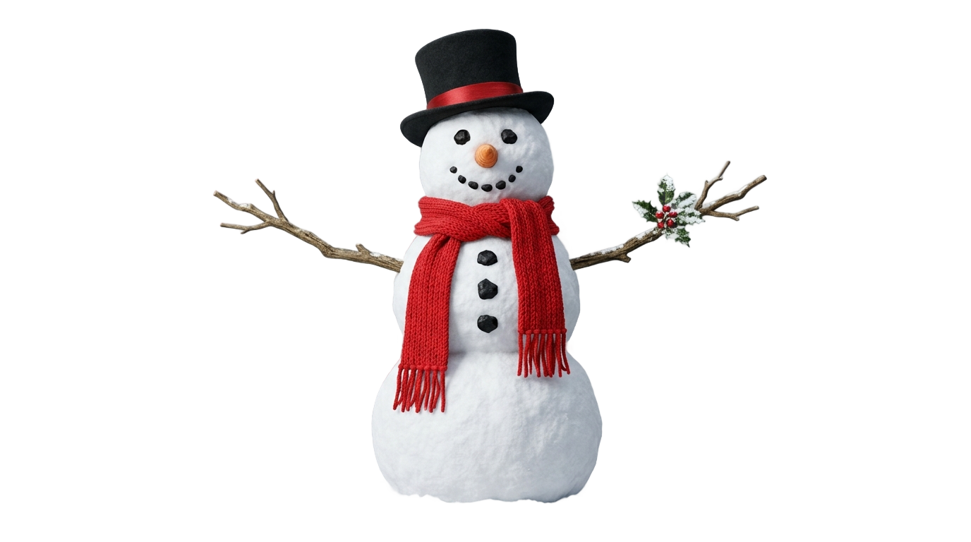 cute christmas snowman png PNG transparent background