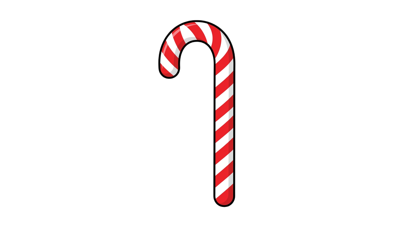 candy cane outline png PNG transparent background