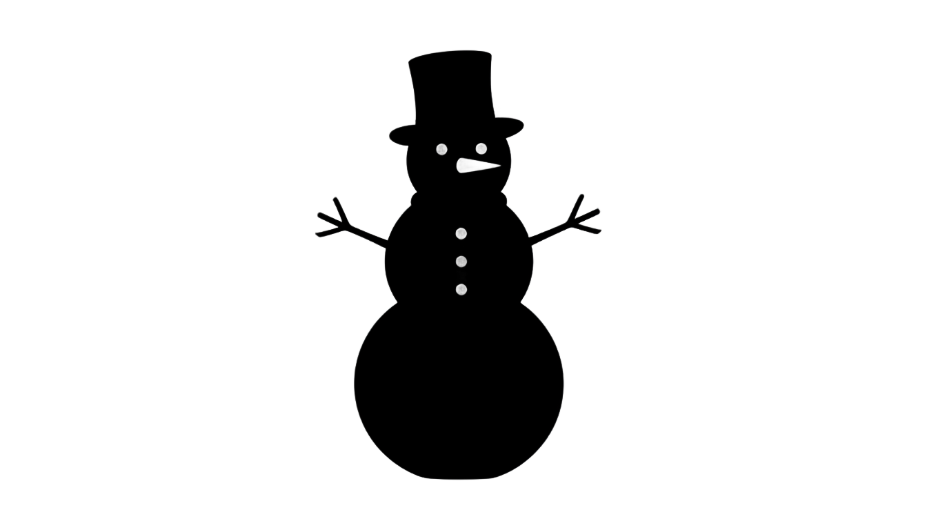 snowman silhouette png PNG transparent background