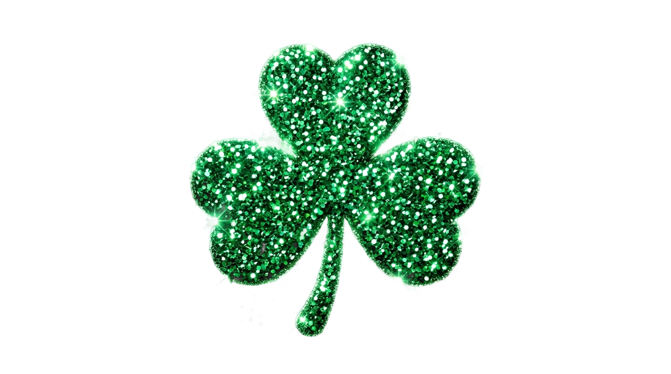 glitter shamrock png PNG transparent background