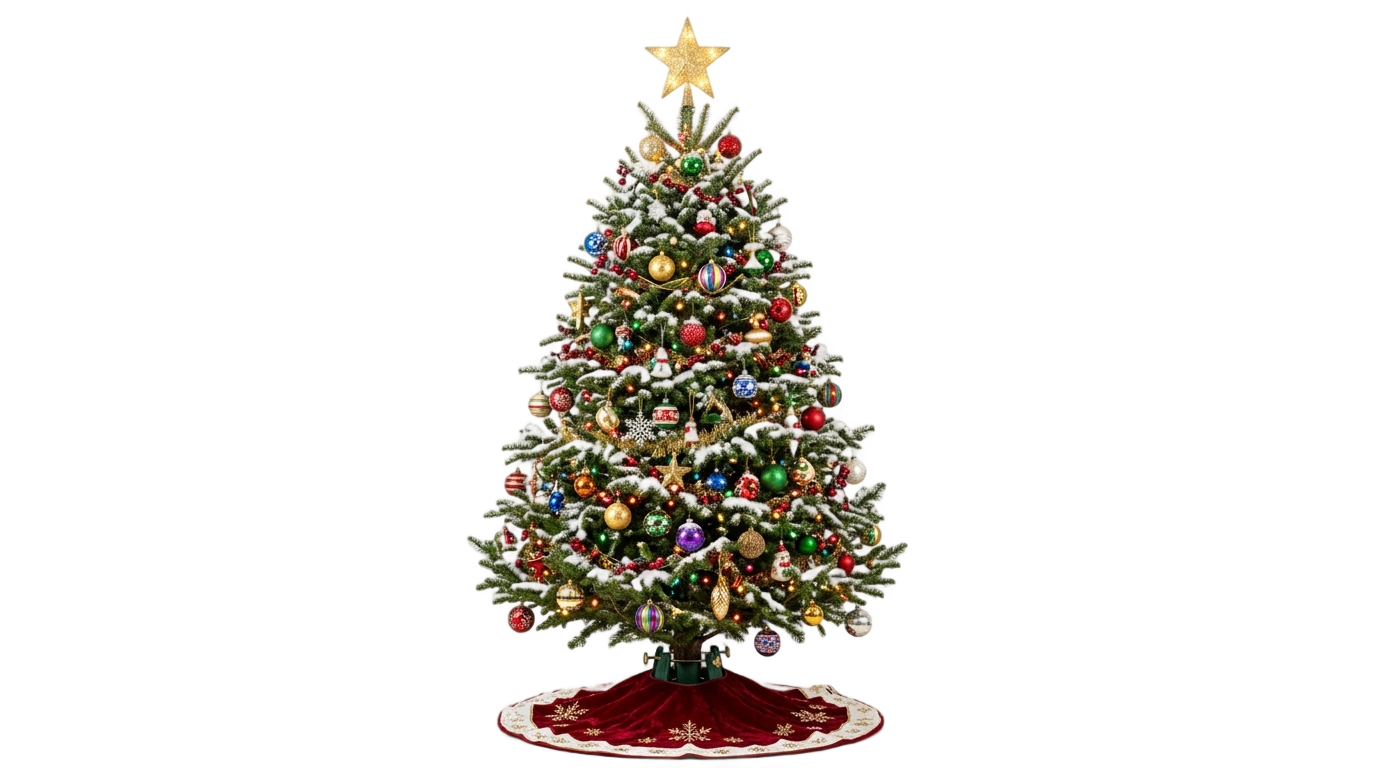 christmas tree png snow PNG transparent background