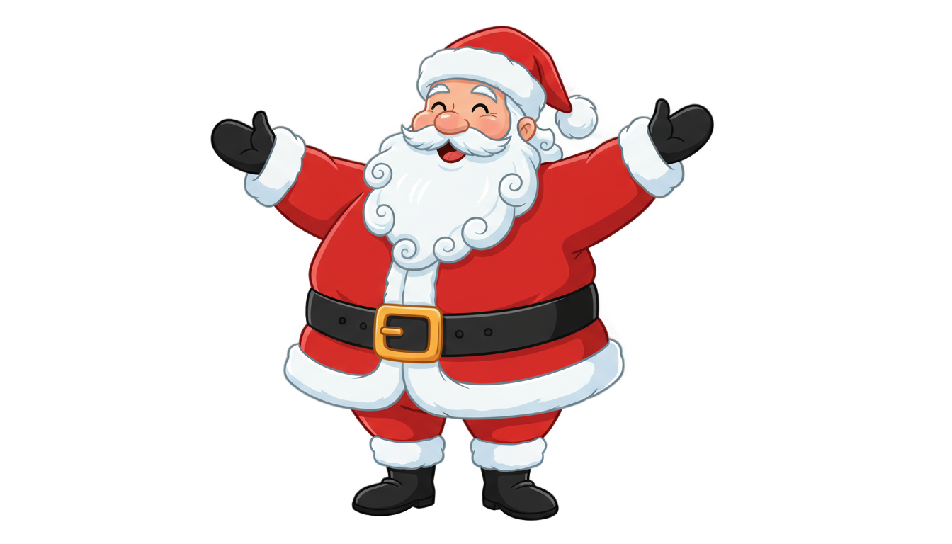 santa claus cartoon png PNG transparent background