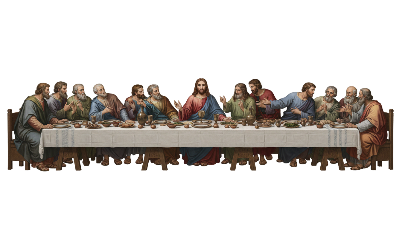santa cena png PNG transparent background