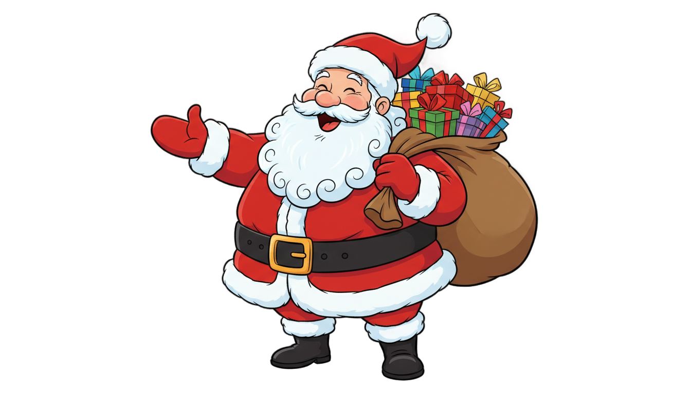 santa claus cartoon png PNG transparent background