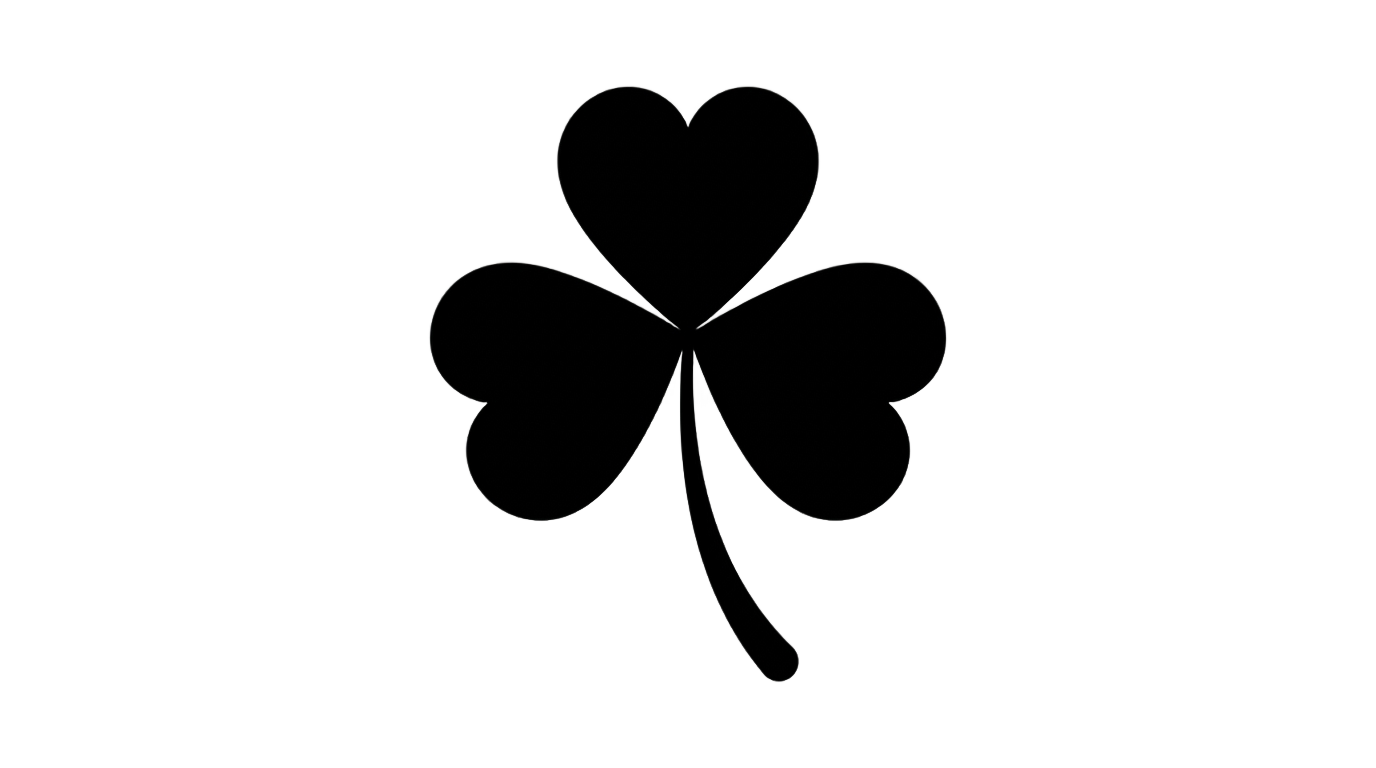 shamrock png black and white PNG transparent background