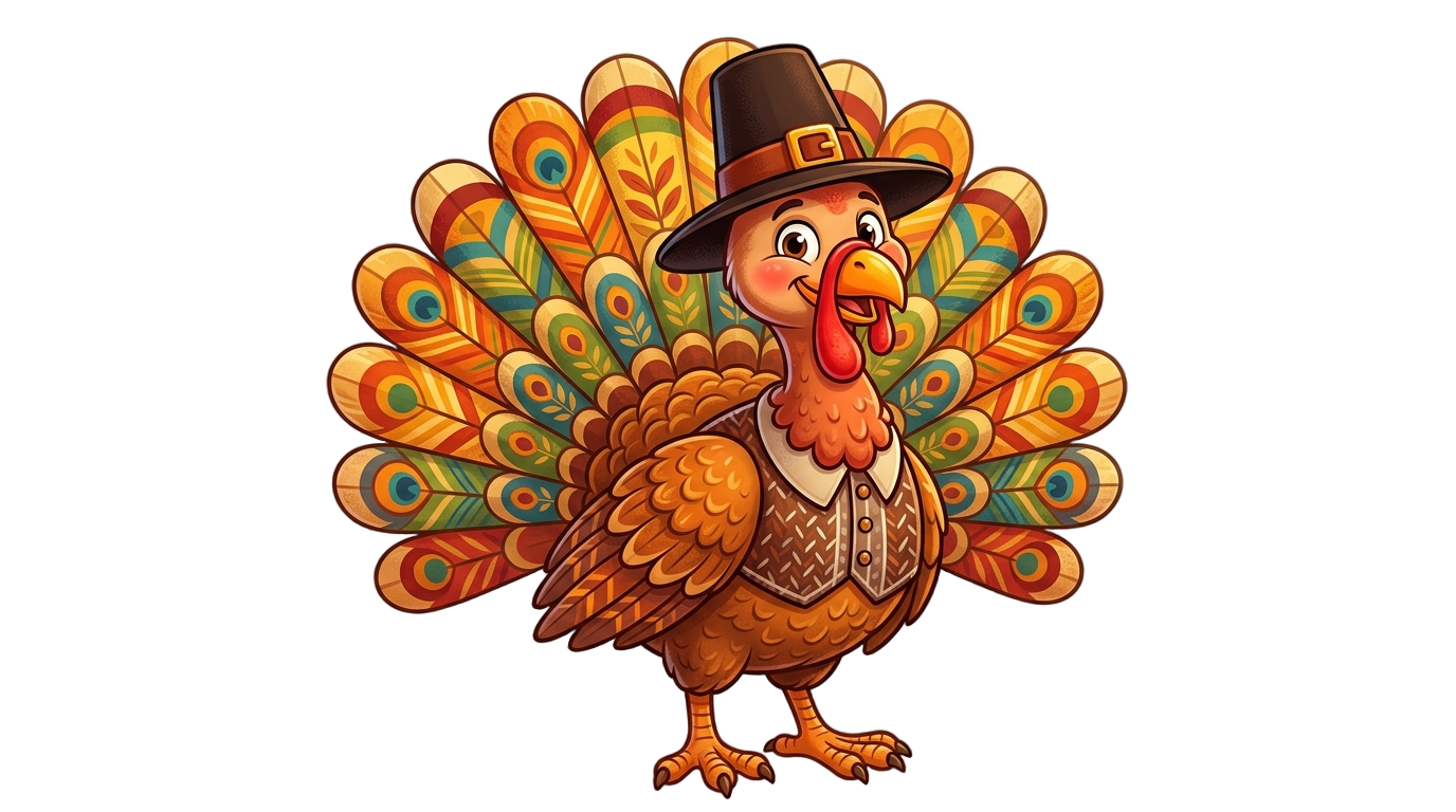 happy thanksgiving turkey png PNG transparent background