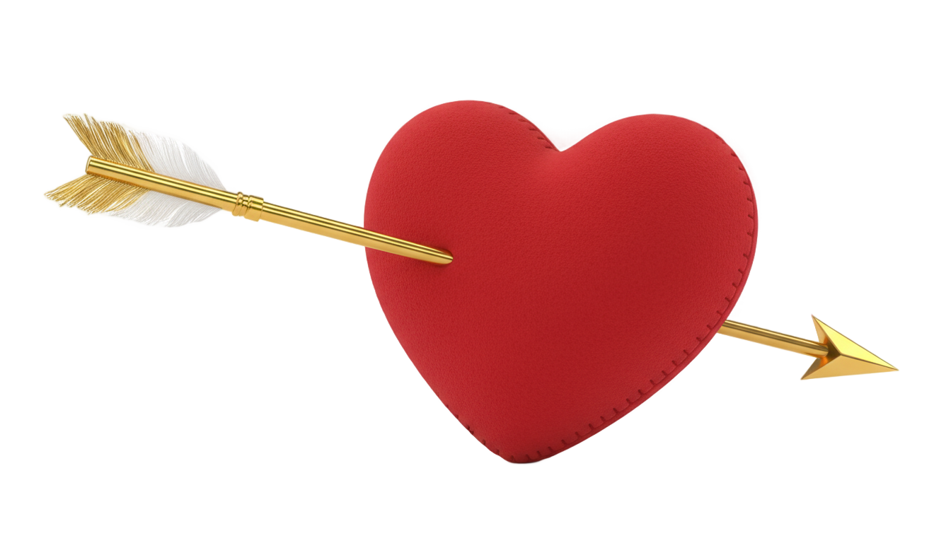cupid heart png PNG transparent background