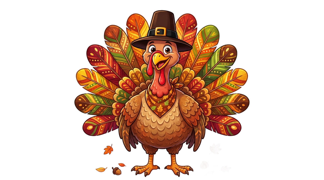 happy thanksgiving turkey png PNG transparent background