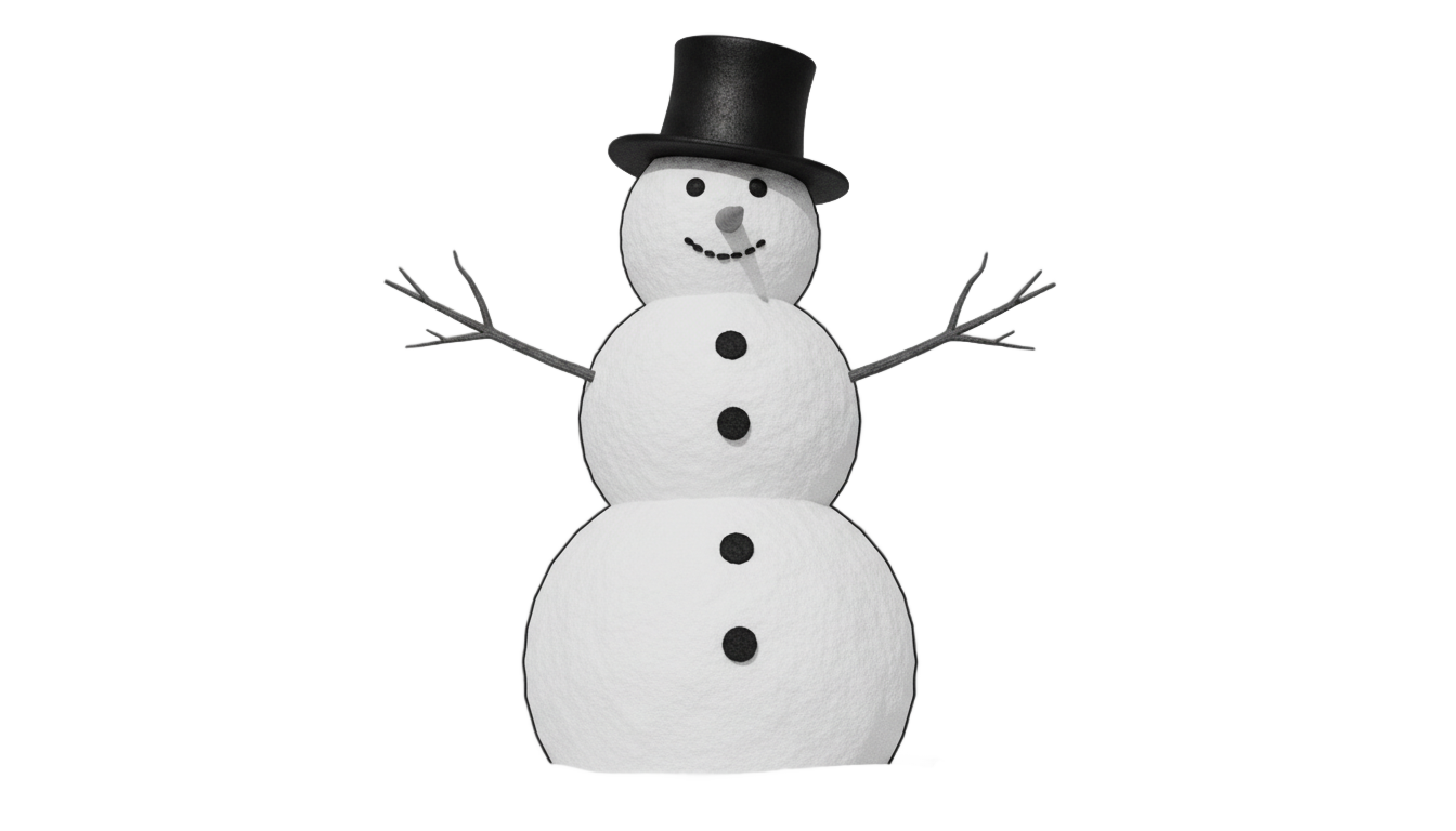 snowman png black and white PNG transparent background