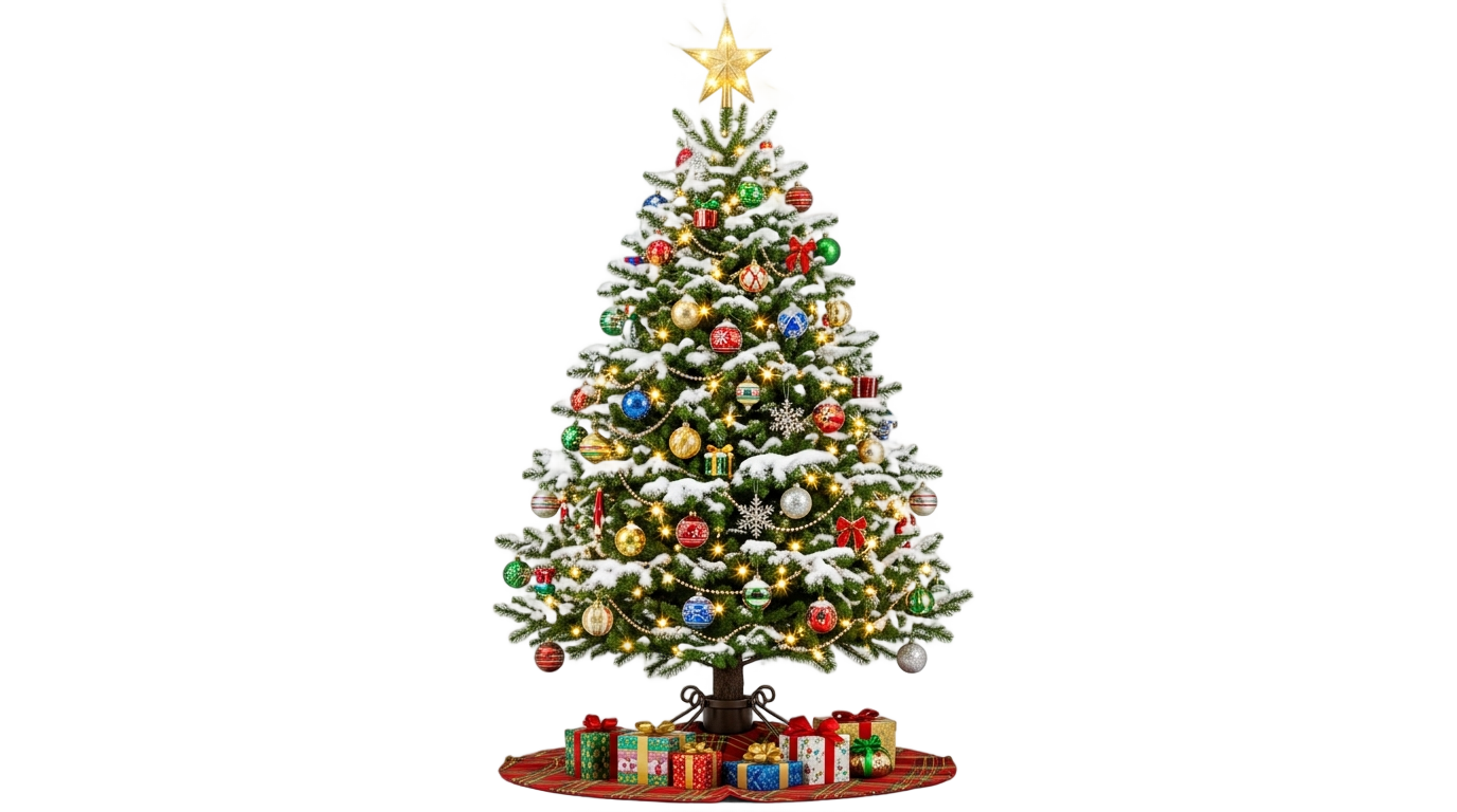 christmas tree png snow PNG transparent background