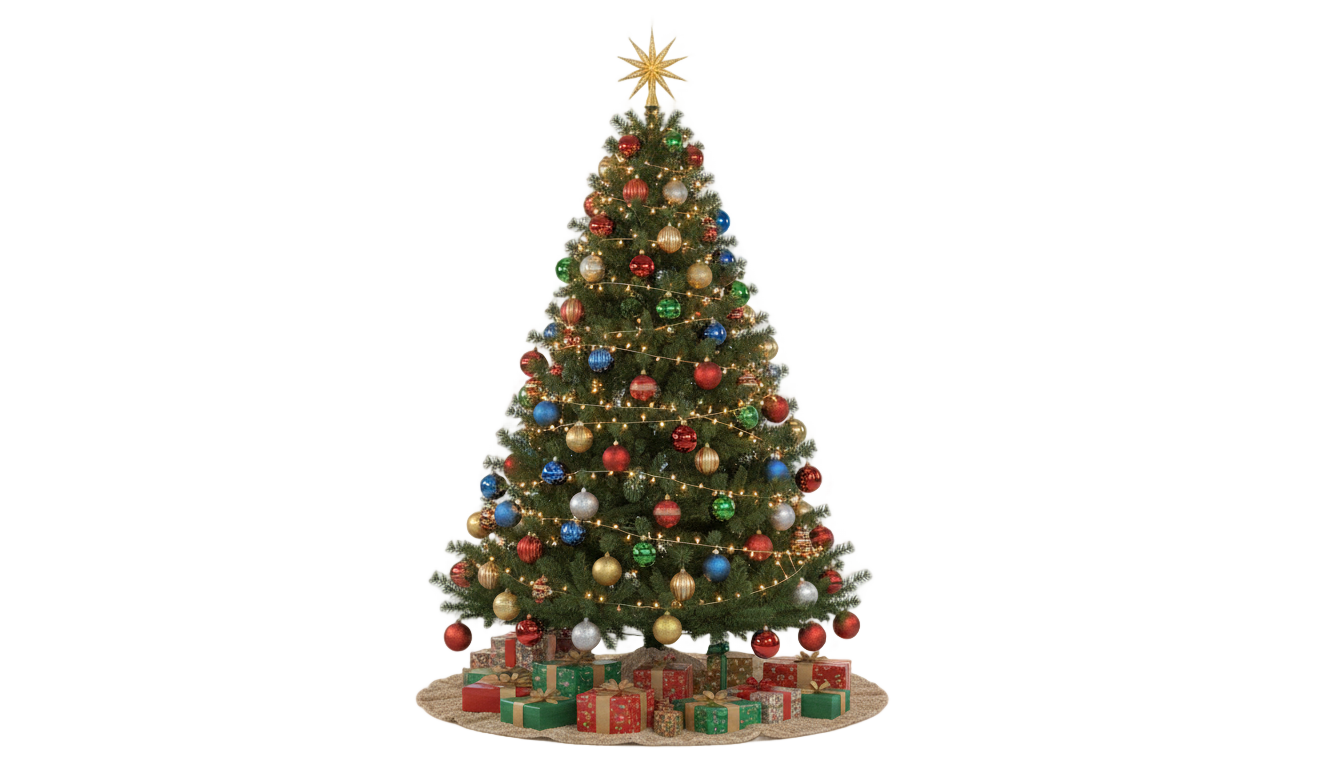christmas tree cartoon png PNG transparent background