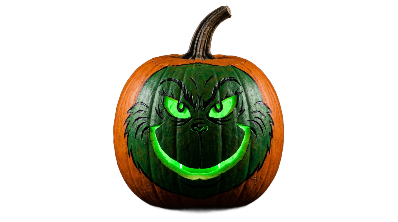 grinch pumpkin png PNG transparent background