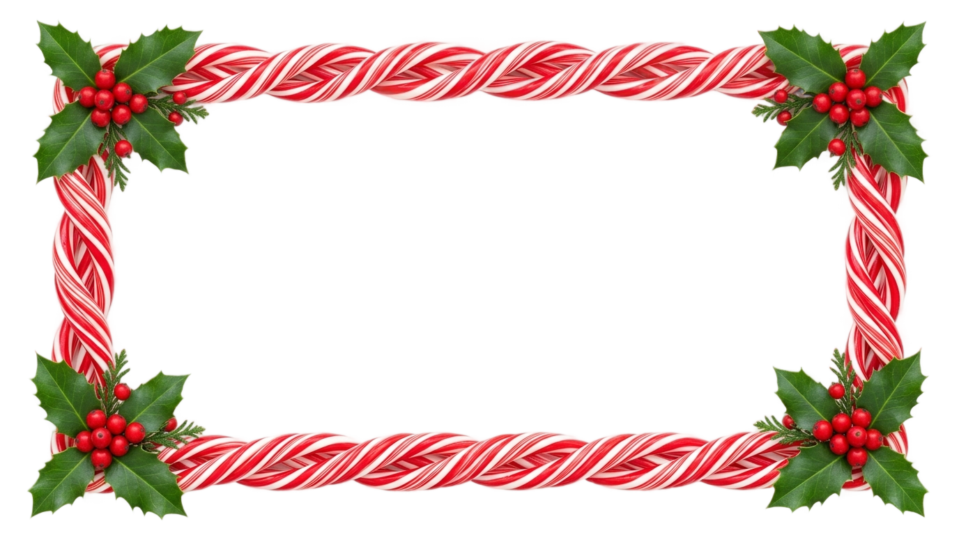 christmas candy cane border png PNG transparent background
