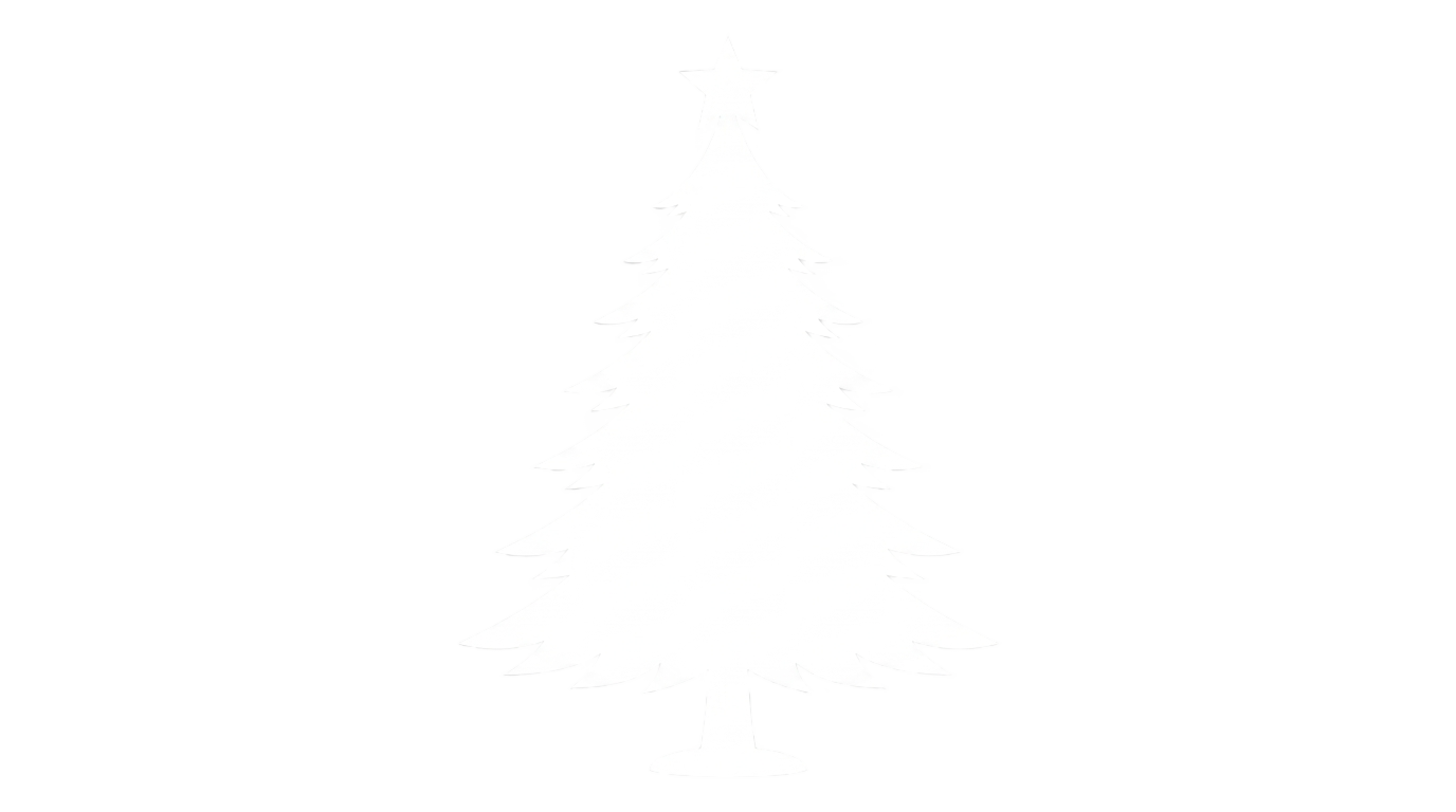 white christmas tree silhouette png PNG transparent background