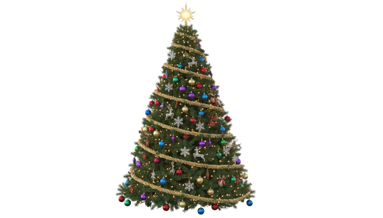 christmas tree clip art png PNG transparent background