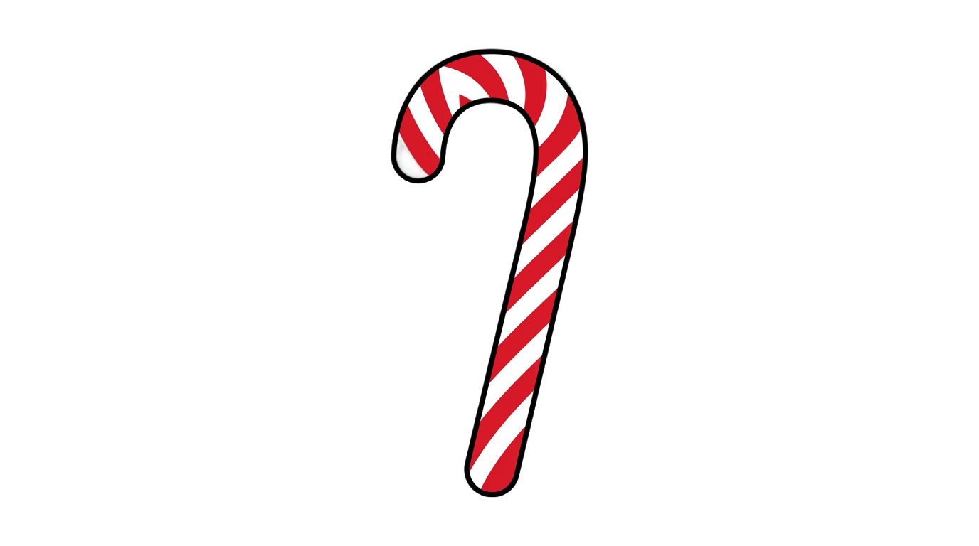 candy cane outline png PNG transparent background