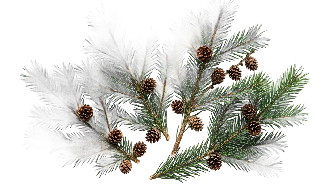 christmas tree branches png PNG transparent background