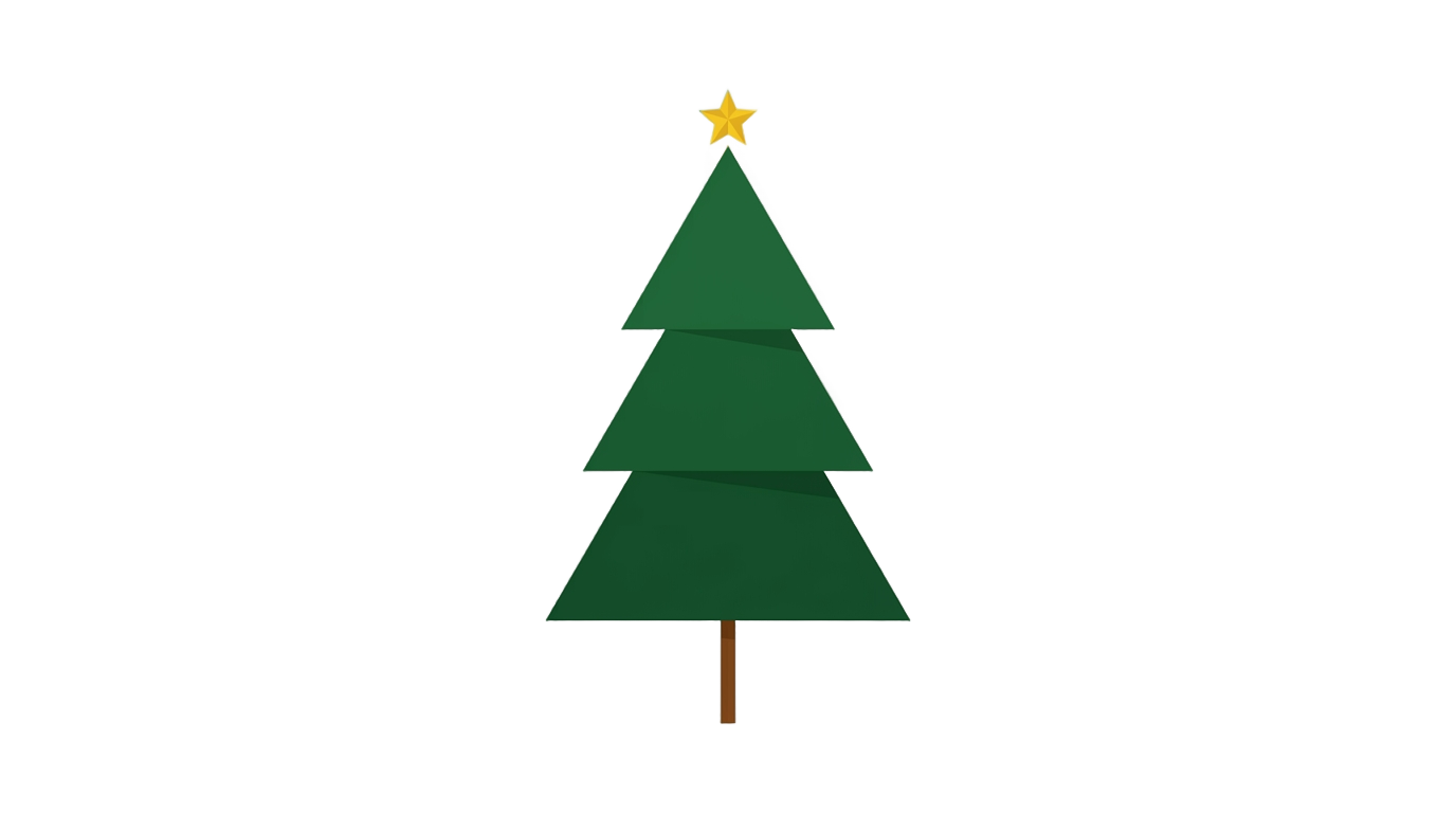 minimal christmas tree png PNG transparent background