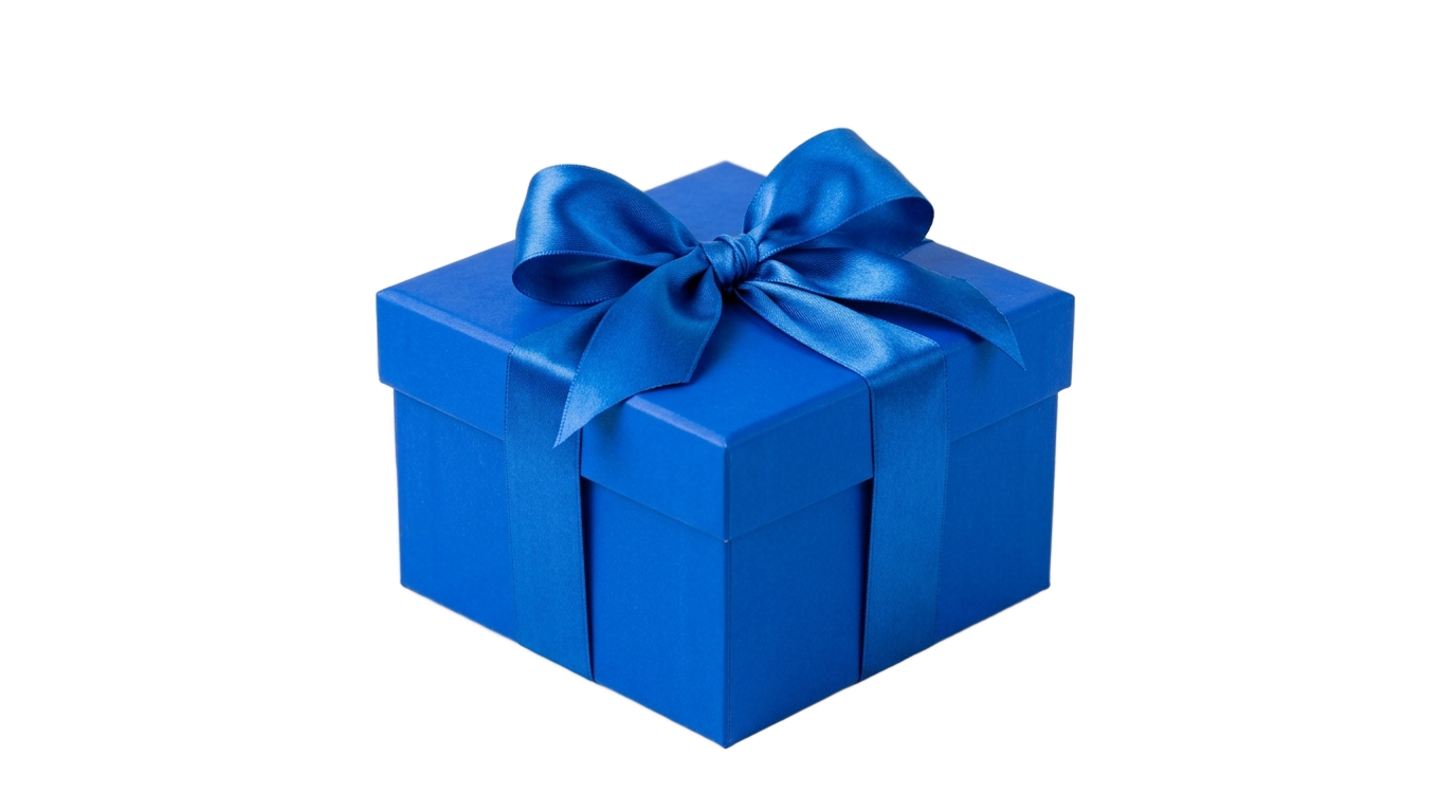blue gift box png PNG transparent background