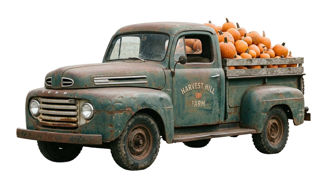 pumpkin truck png PNG transparent background