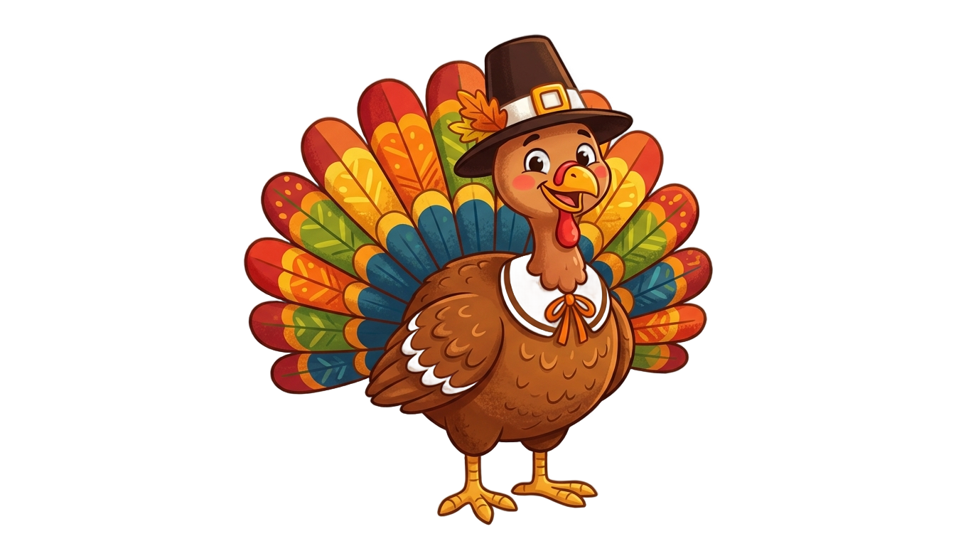 happy thanksgiving turkey png PNG transparent background