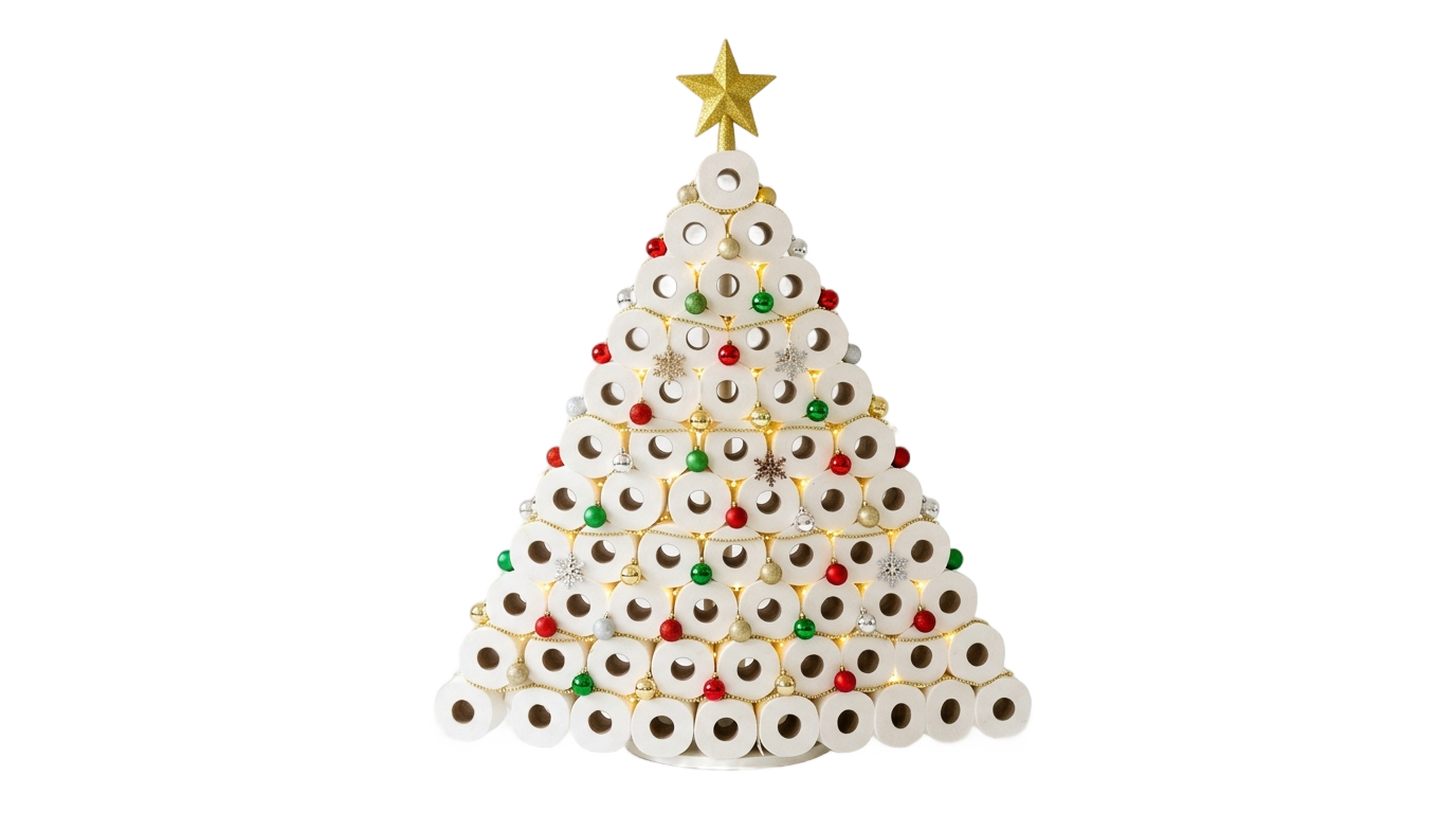 toilet paper christmas tree png PNG transparent background