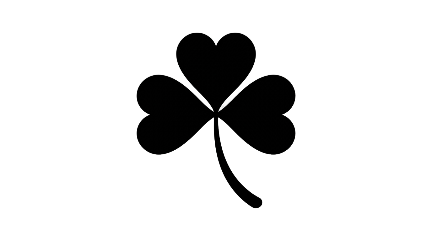 shamrock png black and white PNG transparent background