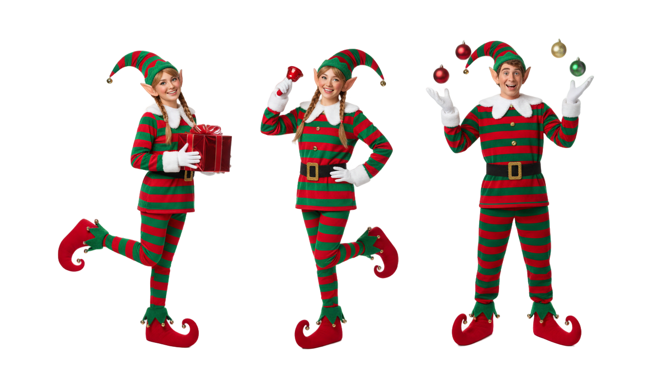 santa elves png PNG transparent background