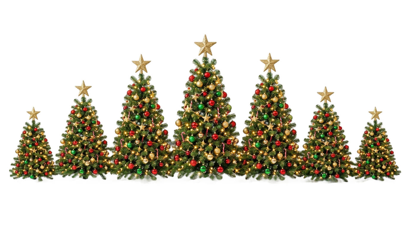 christmas tree line png PNG transparent background