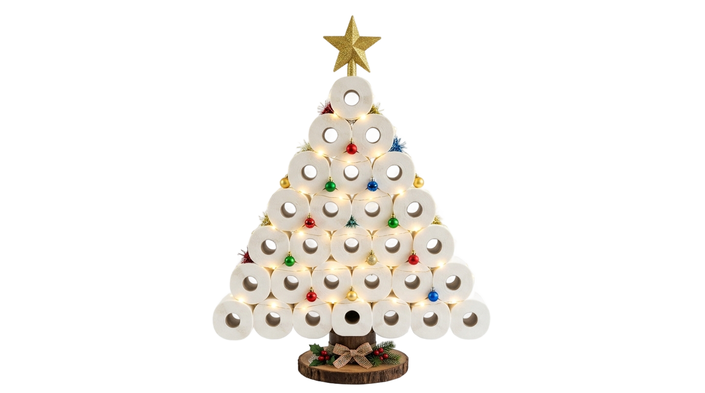 toilet paper christmas tree png PNG transparent background