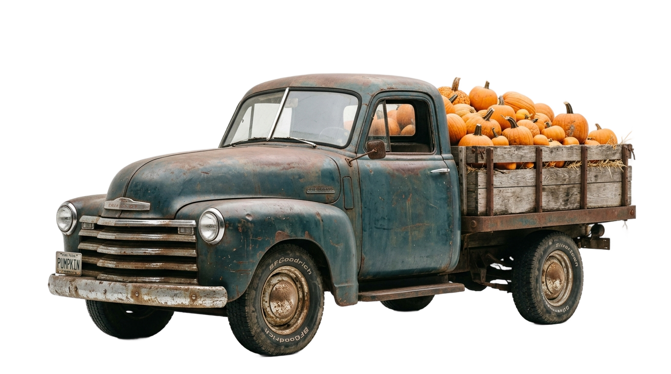 pumpkin truck png PNG transparent background