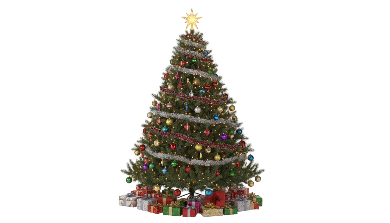 christmas tree png realistic PNG transparent background