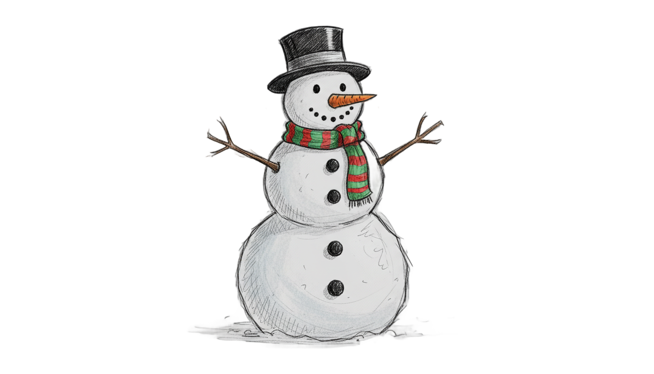 snowman drawing png PNG transparent background
