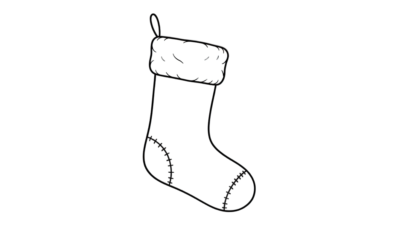 stocking outline png PNG transparent background