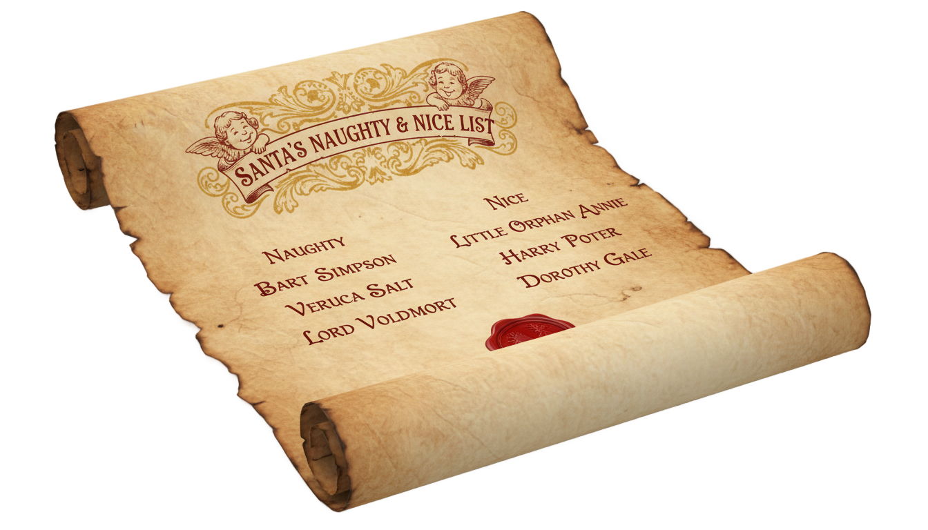 santa list png PNG transparent background