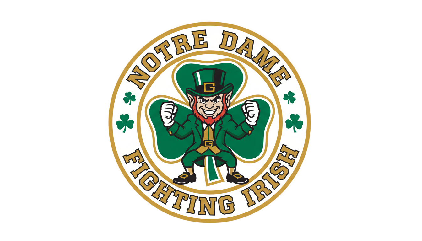 notre dame shamrock logo png PNG transparent background