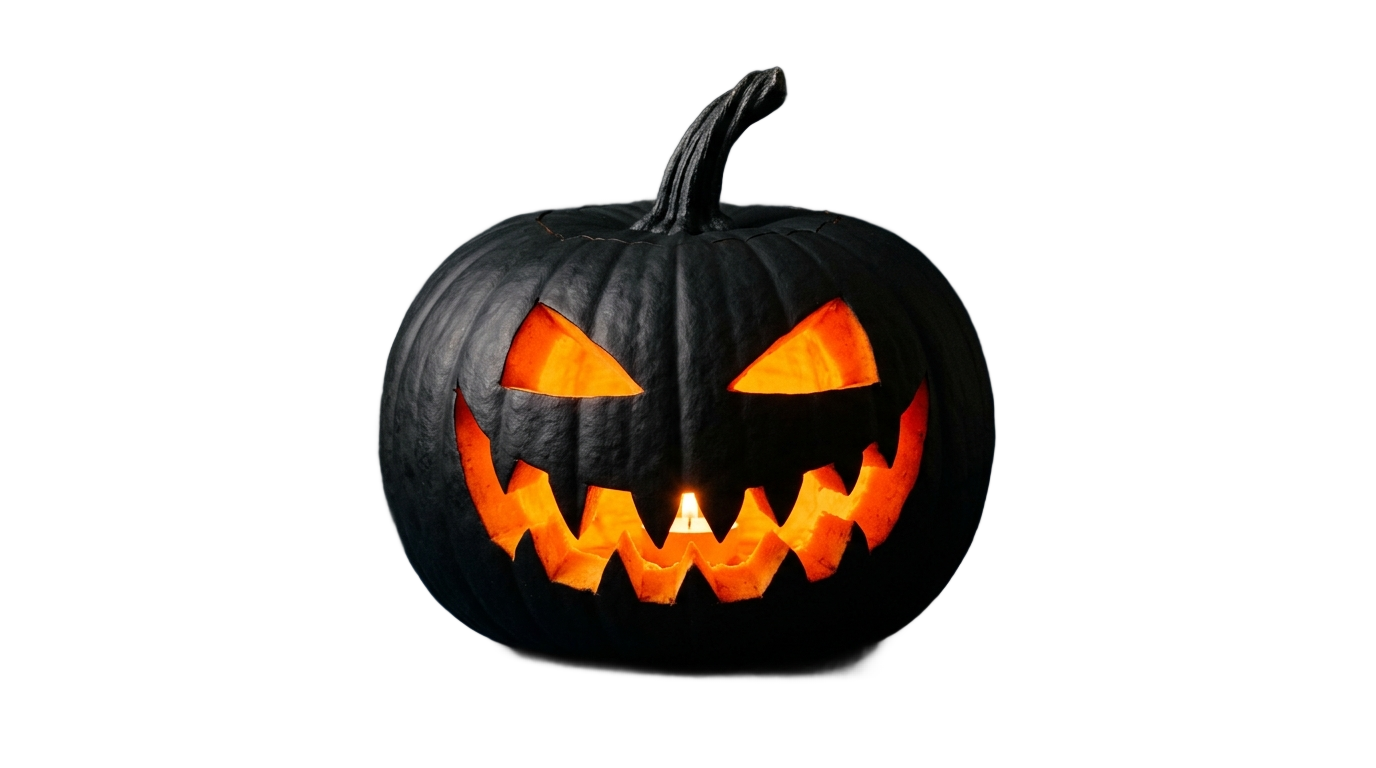 halloween black pumpkin png PNG transparent background