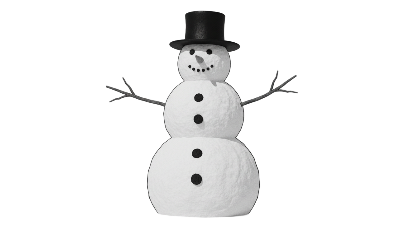 snowman png black and white PNG transparent background