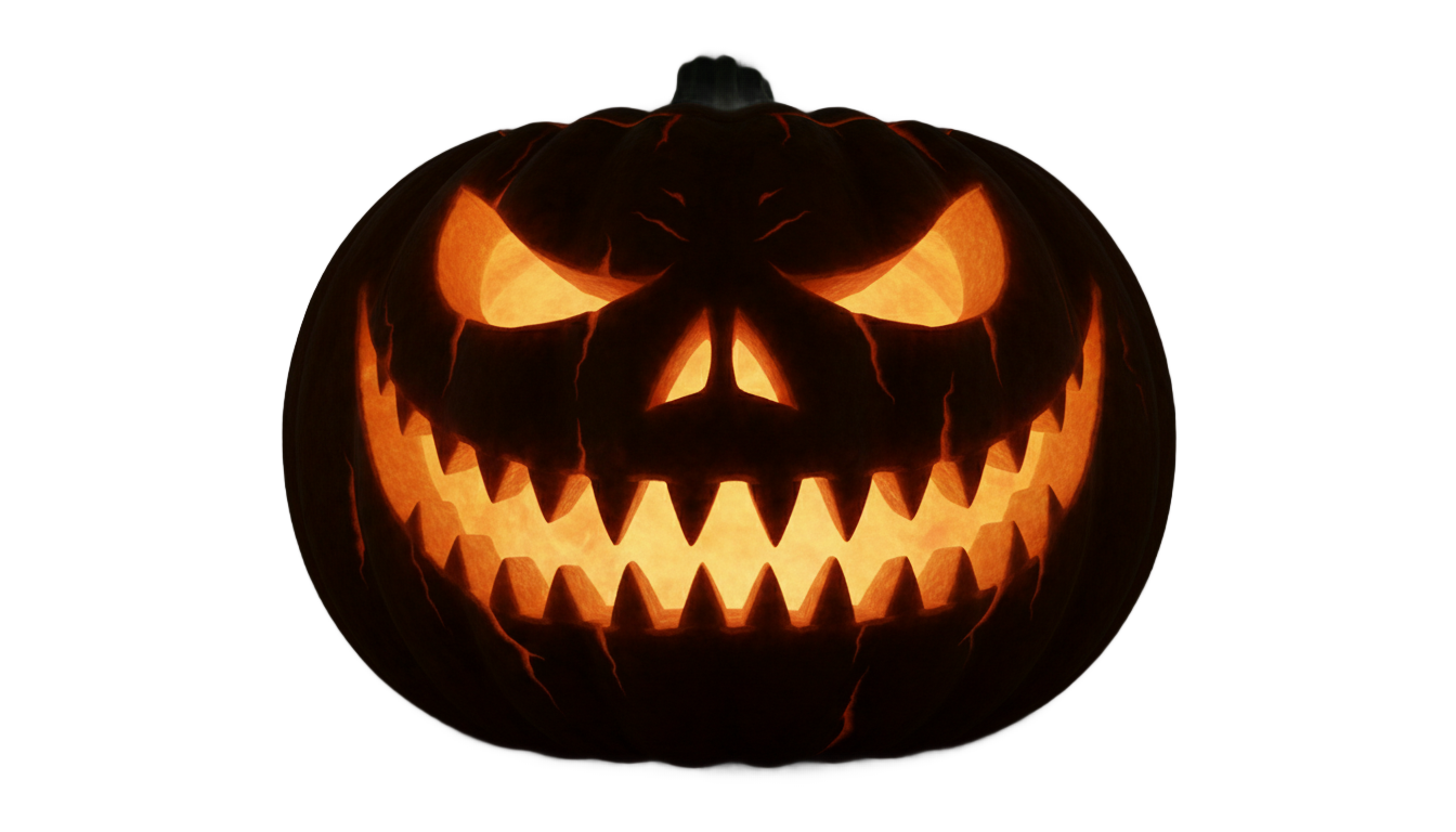 evil pumpkin face png PNG transparent background