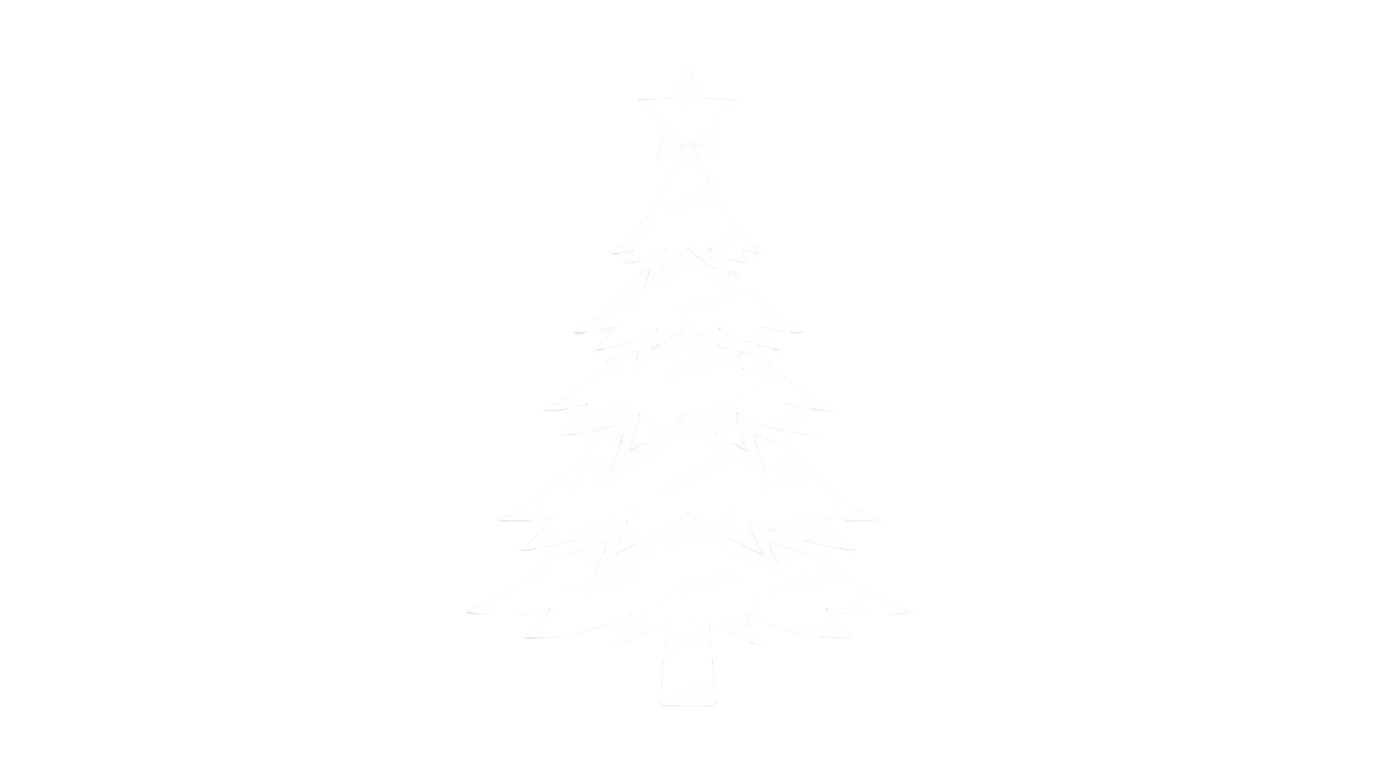 white christmas tree silhouette png PNG transparent background